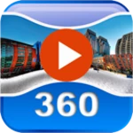 360 videos android application logo